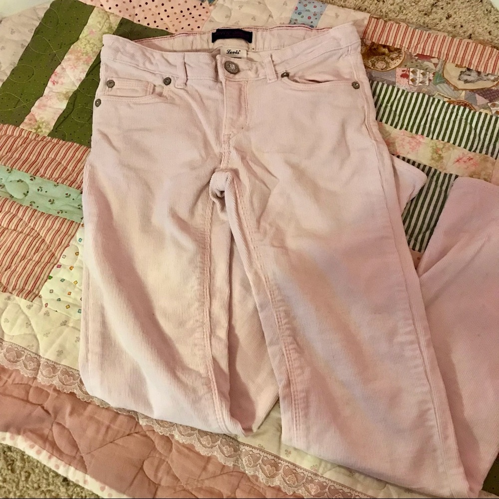 💜3/$25💜 Levi’s Blush Pink Girls Corduroy Jeans